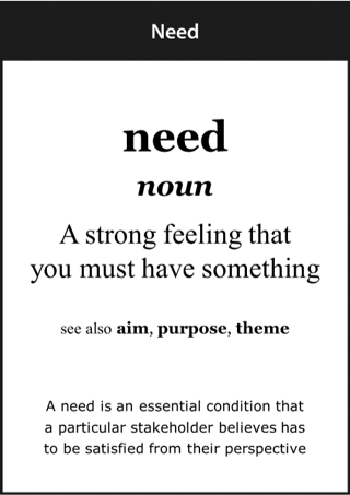 Image of Need card