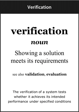 Image of Verification card