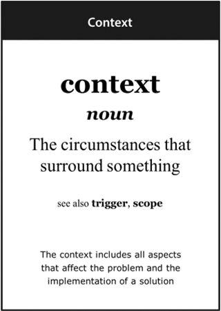 Image of the ‘context’ definition card