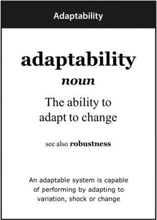 Image of the ‘adaptability’ definition card