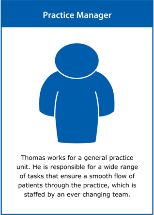 Image of the ‘practice manager’ stakeholder card
