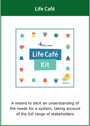 Image of the ‘life café’ tool card
