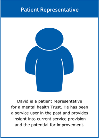 Image of the ‘patient representative’ stakeholder card