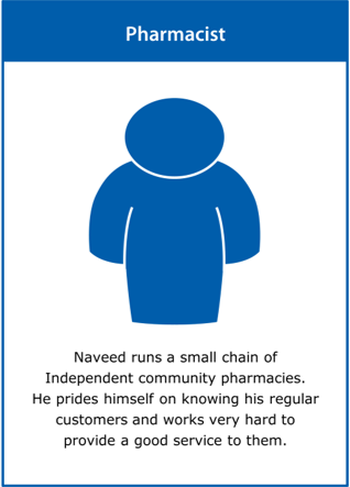 Image of the ‘pharmacist’ stakeholder card