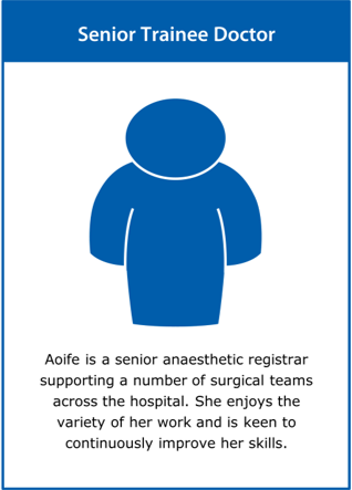 Image of the ‘senior trainee doctor’ stakeholder card