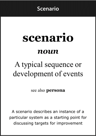 Image of the ‘scenario’ definition card